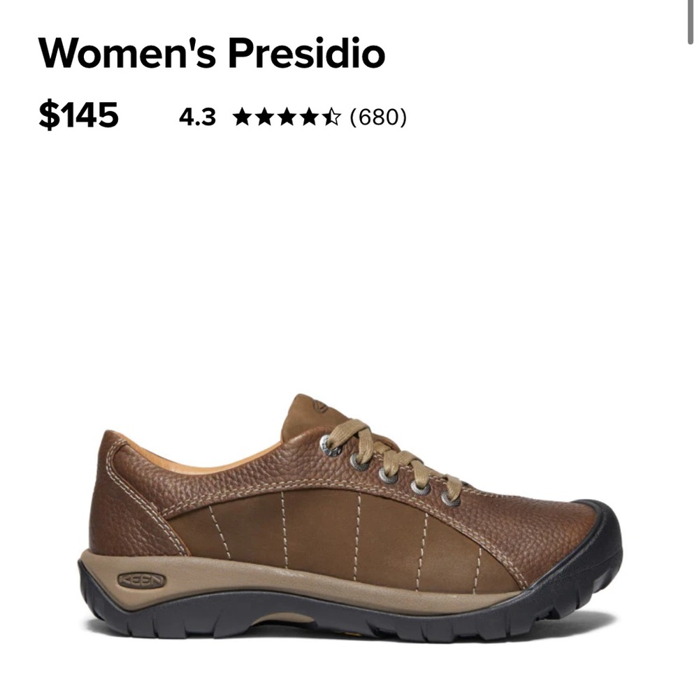 KEEN Presidio Brown Women’s Walking/Hiking Shoes EUC